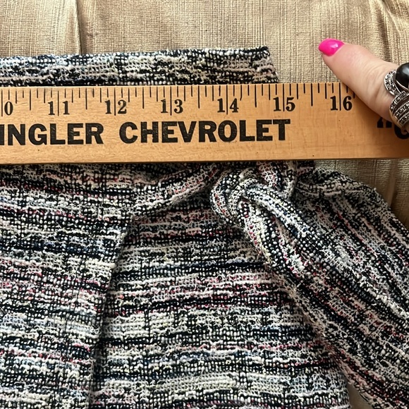 Loft Mini Skirt Wrap Style Size Small Striped Terrycloth Textue - Picture 8 of 9